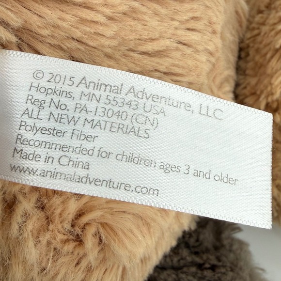 Animal Adventure 26" Patch Dog Plush Stuffed Animal Tan Brown 2015 - Picture 7 of 8